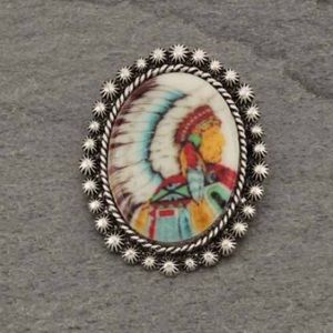 Western Indian Chief Phone Grip Adhesive Charm